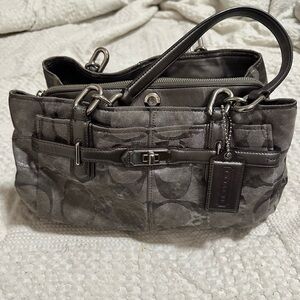Coach Charcoal Signature Shoulder Bag